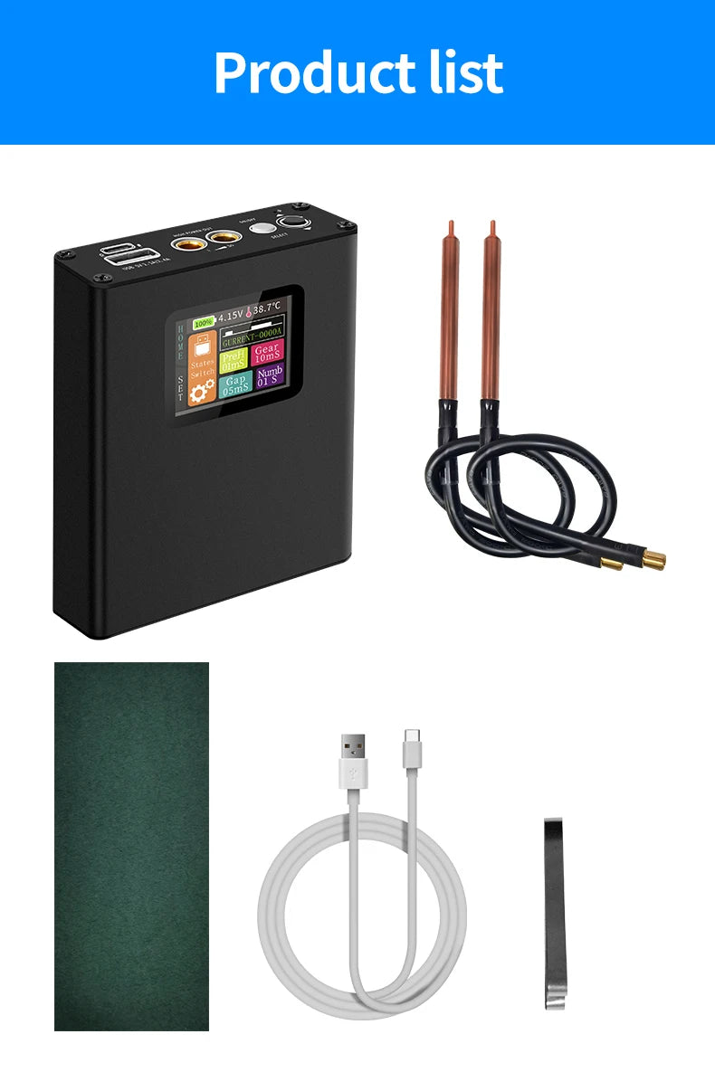 Digital Display Spot Welder 0.1-0.25MM Nickel Welding Handheld Protable Machine 30 Gear 18650 Lithium Battery Spot Welding Kit Beauty World Shop
