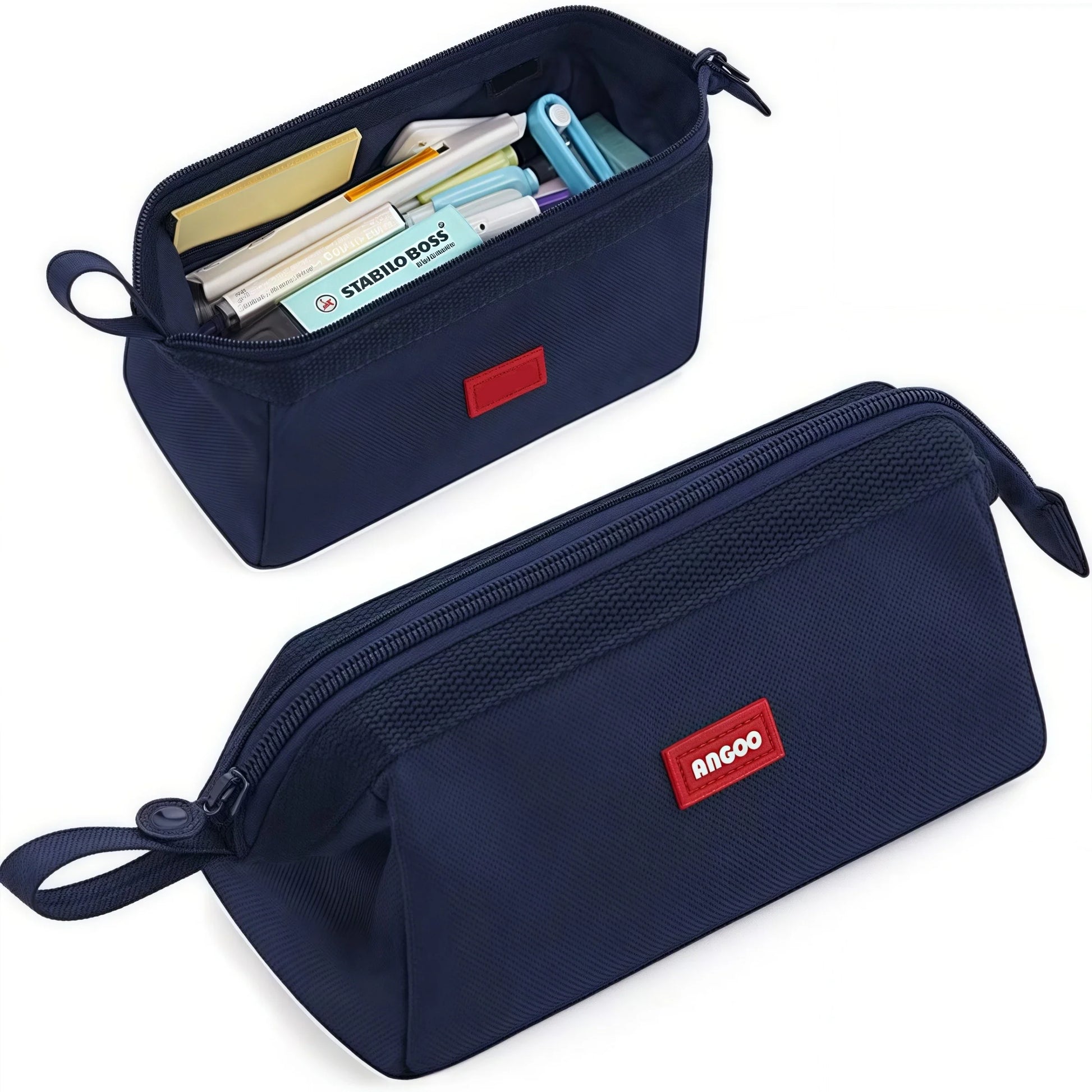 Large Capacity Pencil Case With Pen Holder Label Minimalist Student Stationery Storage Creative Stationery Storage Bag Beauty World Shop