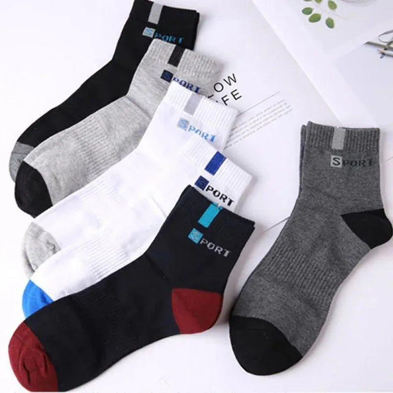 10/5/3pairs Breathable Con Sports Stockings Men Bamboo Fiber Autumn and Winter Men Socks Sweat Absorption Deodorant Business Sox Beauty World Shop