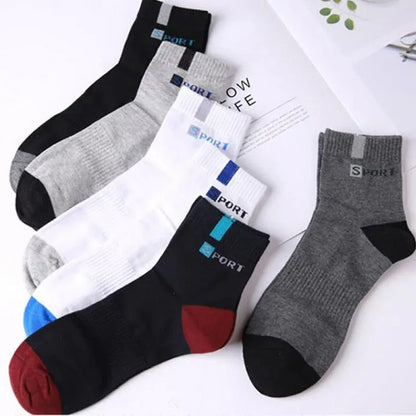 10/5/3pairs Breathable Con Sports Stockings Men Bamboo Fiber Autumn and Winter Men Socks Sweat Absorption Deodorant Business Sox Beauty World Shop