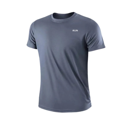 Men's Quick Dry Short Sleeve Gym Running Moisture Wicking Round Neck T-Shirt Training Exercise Gym Sport Shirt Tops Lightweight Beauty World Shop