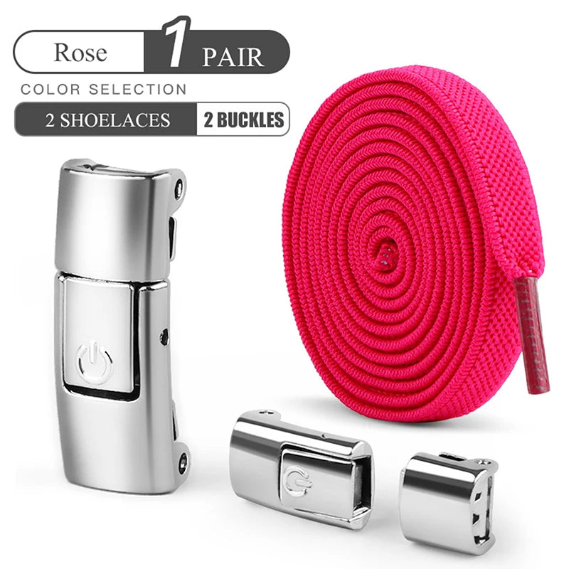 8mm No Tie Shoe Laces Press Lock Shoelaces Without Ties Elastic Laces Sneaker Kids Adult Widened Flat Shoelace for Shoes Beauty World Shop