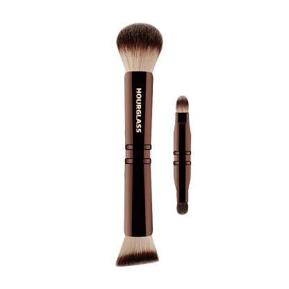 Hourglass Makeup Brush- No.24 Four-Head Multifunctional Brush Loose Powder Foundation Concealer Eyeshadow Concealed Makeup Brush