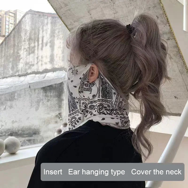 Moda punk protetor solar máscara para homens mulheres verão rosto pescoço proteção uv lenço de orelha hip hop esportes Beauty Trend Shop