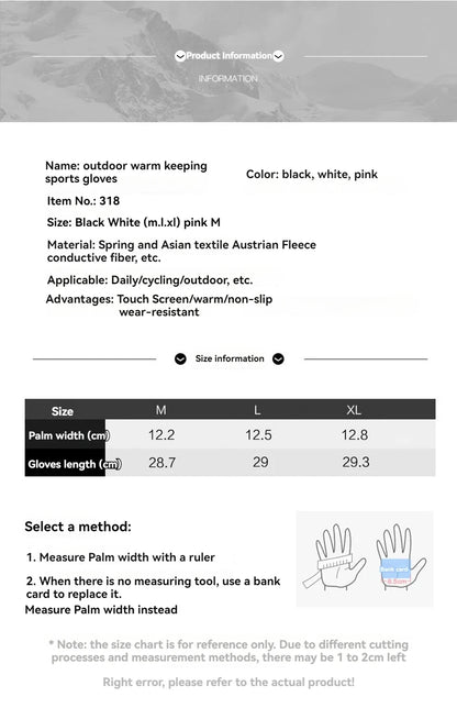 GTUBIKE Waterproof Men’s Women’s Winter Cycling Gloves Thermal Touchscreen Ski Gloves for Running Outdoor Sports Gloves Beauty World Shop