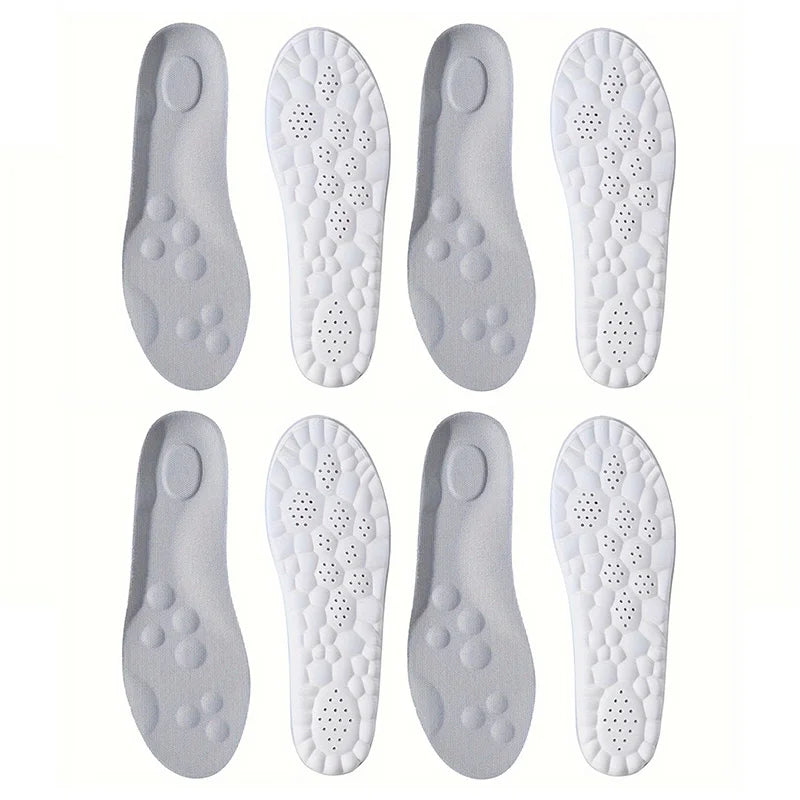 1Pair/2Pairs/4Pairs High Elasticity Latex Sport Insoles Soft Shoe Pads Arch Support Orthotic Insoles Breathable Deodorant Insole Beauty World Shop