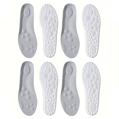1Pair/2Pairs/4Pairs High Elasticity Latex Sport Insoles Soft Shoe Pads Arch Support Orthotic Insoles Breathable Deodorant Insole Beauty World Shop