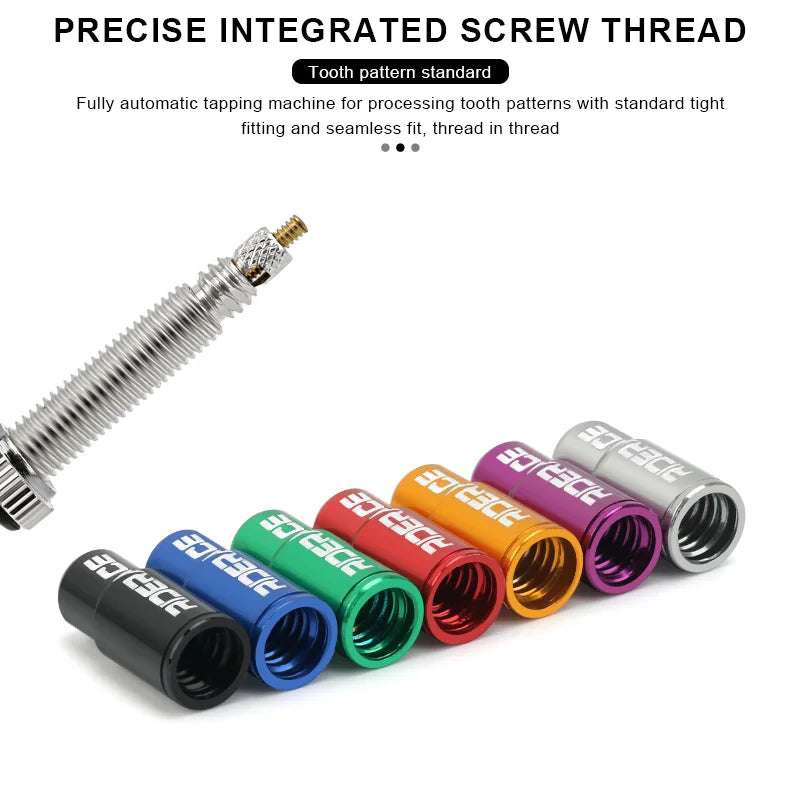 RIDERACE Bicycle Tire Valve Cap Aluminum Alloy CNC MTB Road Bike Tube Tyre Gas Nozzle Cover for FV Presta Valve Dustproof Beauty World Shop