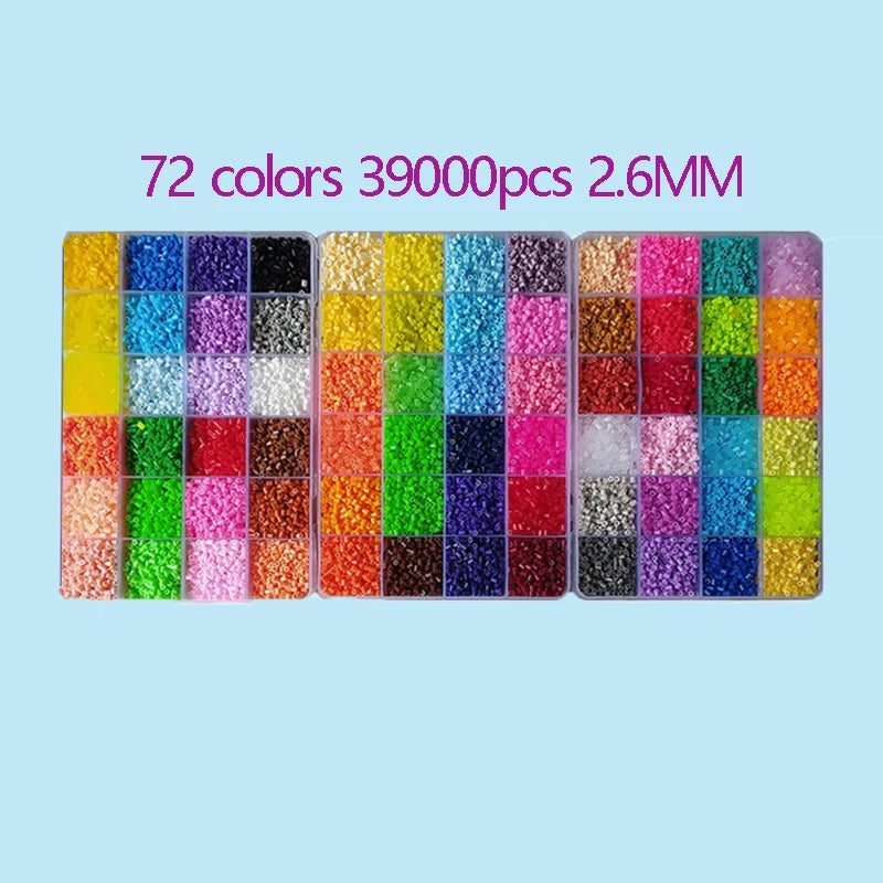 2.6mm Perler Hama beads Set 3D Puzzle Iron Beads Toy Kids Creative Handmade Craft DIY Gift fuse beads Have large pegboard Beauty World Shop