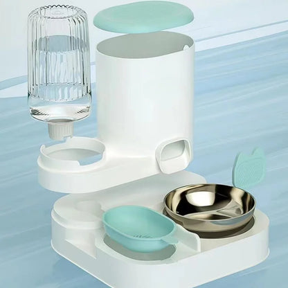 Cat bowl automatic feeder for cats, dogs, pets, water dispensers, integrated cat bowl, cat food basin, dogs, eating, drinking wa Beauty World Shop