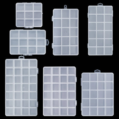 Transparent Storage Container Jewelry Box Clear Plastic Organizer Box Empty Earring Storage Organizer Display Case for Beads Beauty World Shop