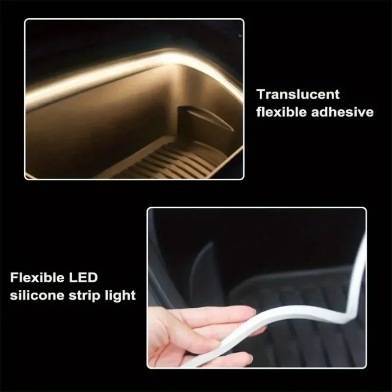 Car high brightness trunk lighting ambient light interior decoration LED wiring free automatic sensing tailgate light strip Beauty World Shop