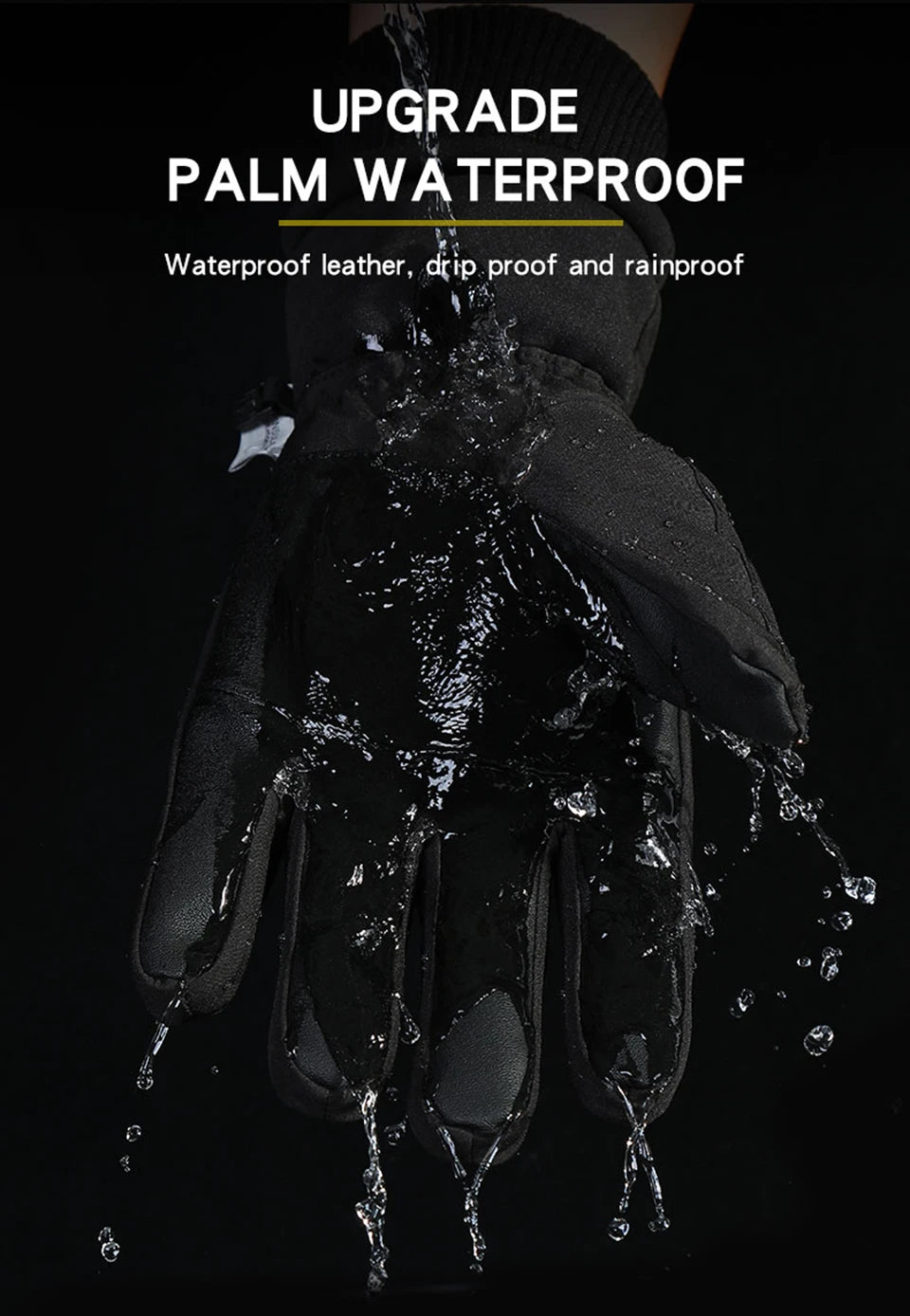 Thermal Winter Cycling Ski Gloves Outdoor Sports Running Motorcycle Touch Screen Fleece Gloves Non-slip Warm Full Fingers Gloves Beauty World Shop
