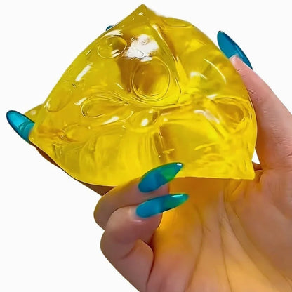 Squishy Honey Cheese Square Fidgets Toys Super Soft Mochi Cheese Squeeze Toy Funny Anti-stress Sensory Toy for Kids Adults Beauty World Shop