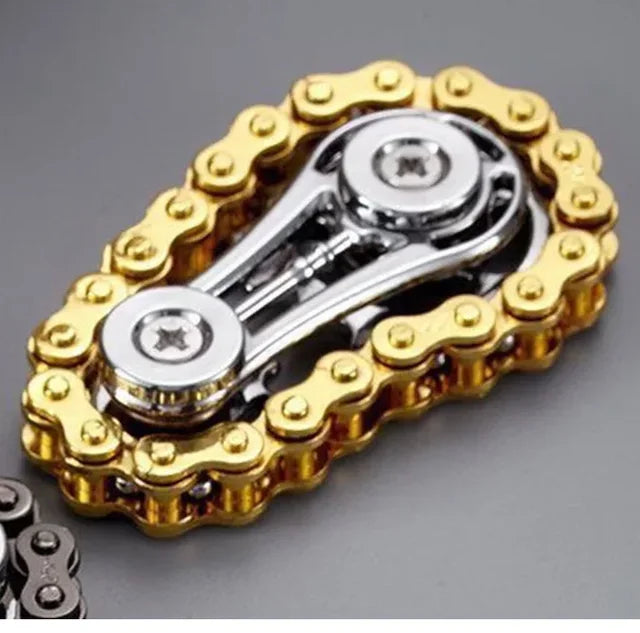 Sprocket Flywheel Flywheel Flying Top Flying Disk Anti-Anxiety Ornaments Metal Bicycle Chain EDC Rotating Flying Disk Adult Toy Beauty World Shop
