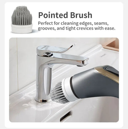 Electric Cleaning Brush Cordless Handheld Shower Scrubber Spin Cleaner Multifunctional Cleaner with 7PCS Heads Bathroom Kitchen