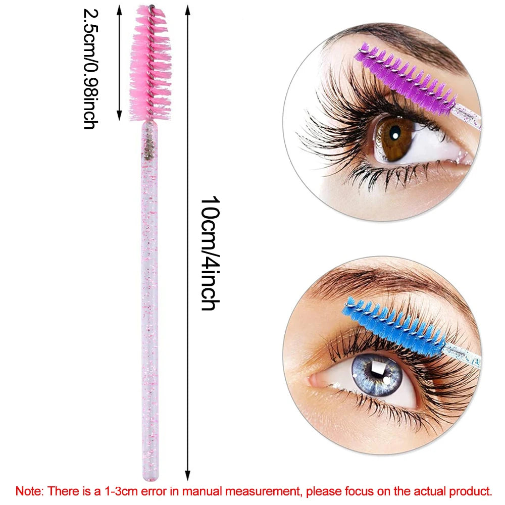 500/1000PCS Eyelashes Brushes Set Wholesaler Lash Mascara Brush For Lashes Extension Eyebrow Wands Applicator Makeup Tools Beauty World Shop