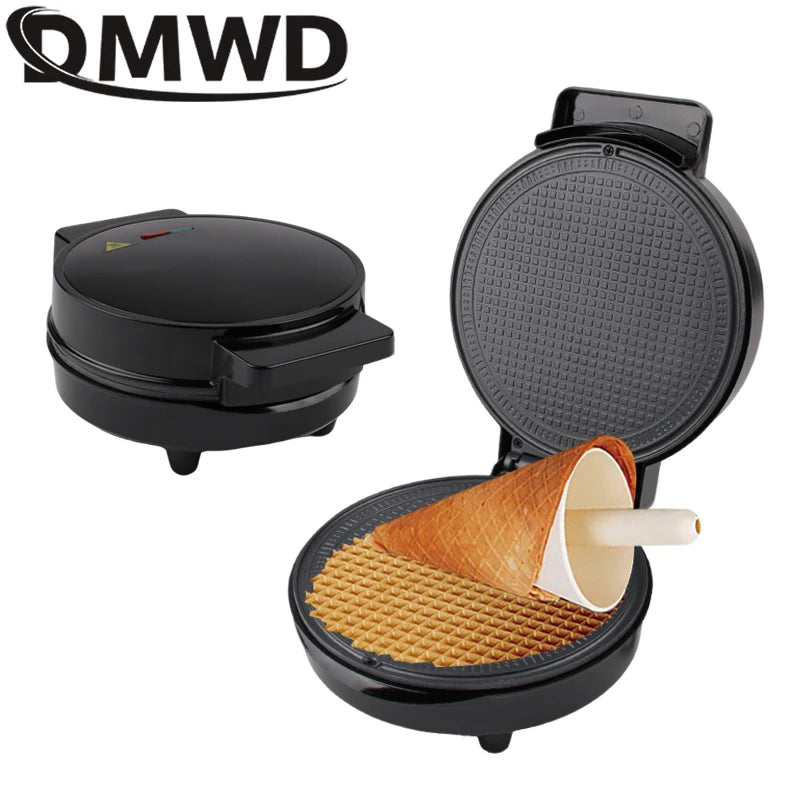 Electric Egg Roll Maker DIY Ice Cream Cone Machine Crispy Omelet Mold Sandwich Iron Crepe Baking Pan Waffle Pancake Grill Oven Beauty World Shop