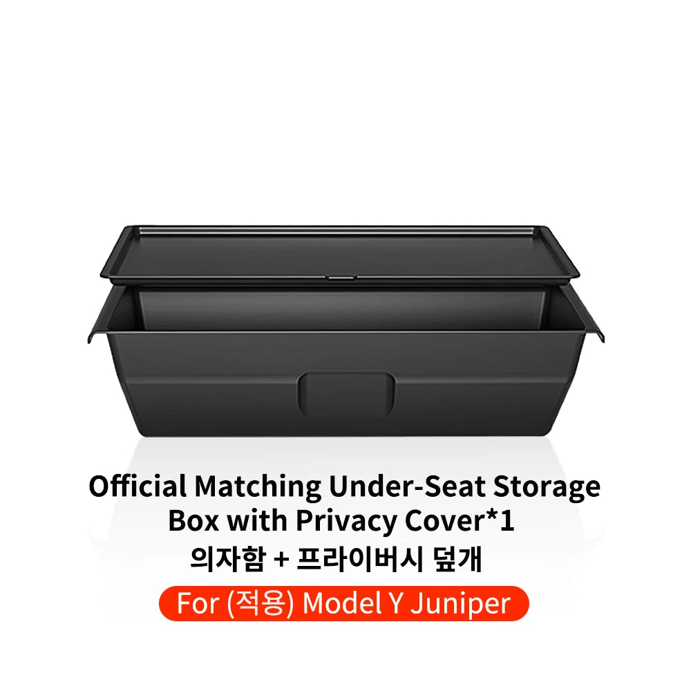 YZ For Tesla Model Y Juniper 2026 Underseat Storage Box Seats Drawer TPE Hidden Storage Tray Push Pull Car Organizer Accessories Beauty World Shop