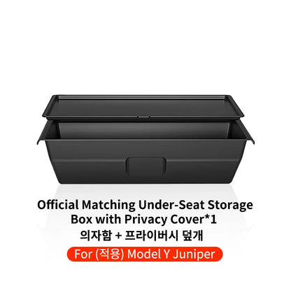 YZ For Tesla Model Y Juniper 2026 Underseat Storage Box Seats Drawer TPE Hidden Storage Tray Push Pull Car Organizer Accessories Beauty World Shop