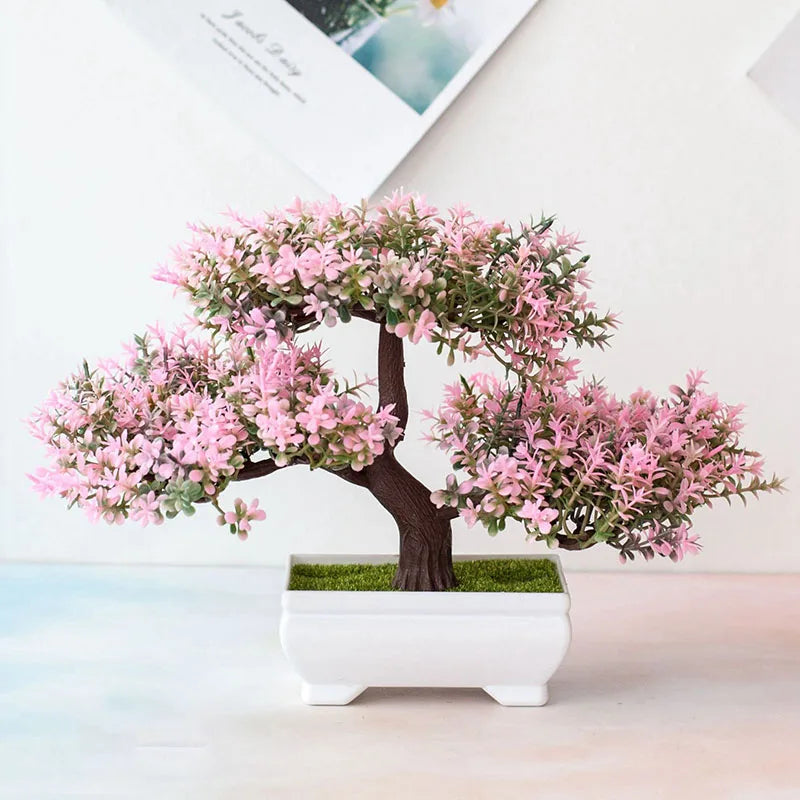 Artificial Plants Bonsai Small Tree Pot Fake Plant Flowers Potted Ornaments For Home Room Table Decoration Hotel Garden Decor Beauty World Shop