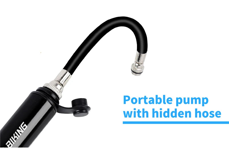WEST BIKING 100Psi Mini Bike Pump Aluminum Alloy Bicycle Hand Air Pump Tire Inflator Schrader Presta Valve MTB Road Cycling Pump Beauty World Shop