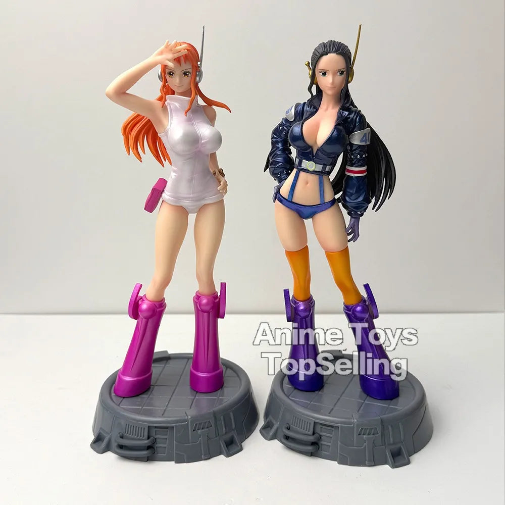 26cm/10.23in Anime One Piece Action Figure Robin Figure Nami Figure PVC Toys Statue Model Collectible Toys Gifts Beauty World Shop