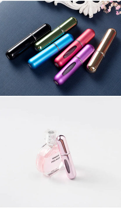 5/8ml Portable Perfume Atomizer Liquid Container For Cosmetics Mini Aluminum Spray Alcochol Empty Refillable Bottle Beauty Fashion