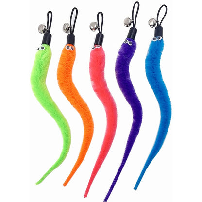 Replace Plush Cat Toy Accessories Worms Replacement Head Funny Cat Stick Pet Toys 5/10/6/11 Pcs Beauty World Shop