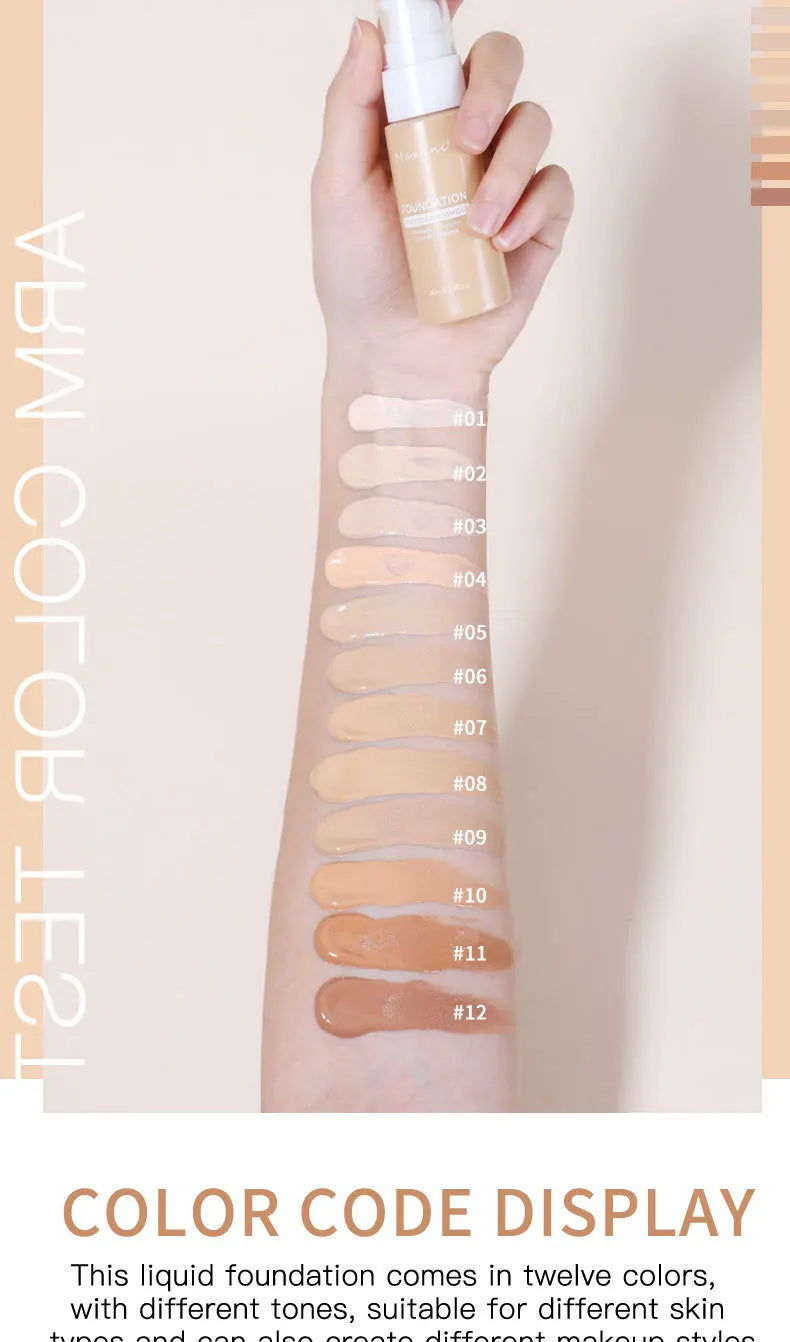 Liquid Foundation Effective Concealer Waterproof Sweat-resistant Makeup Professional Cosmetics Beauty World Shop