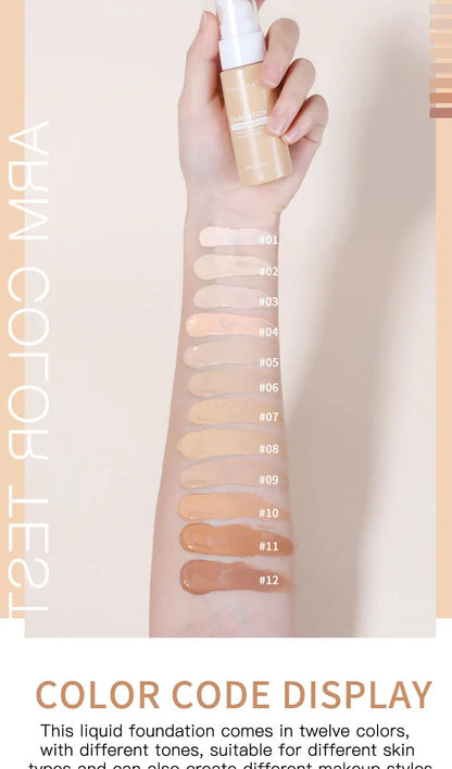 Liquid Foundation Effective Concealer Waterproof Sweat-resistant Makeup Professional Cosmetics Beauty World Shop