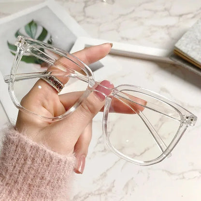 Anti-blue Light Glasses for Women with Regular Eyeglass Frame Finished Retro Flat Light Frame Beauty World Shop