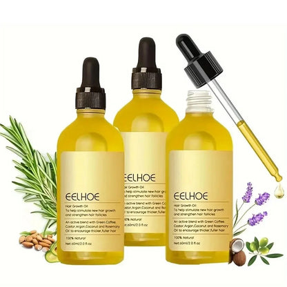 1/2/3pcs Natural Hair Growth Oil Rosemary Anti Hair Loss Regrowth Moisturizing Repair Anti Baldness Fast Hair Growth Serum Oil Beauty World Shop