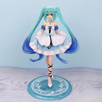 New 20cm Desktop Cute Hatsune Miku Kwaii Style Anime Figure Toys PVC Model Collector Doll Birthday Gift Beauty World Shop