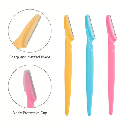 Portable Eyebrow Trimmer Blade Women's Face Shaver Safety Knife Makeup Scraper Hair Removal Tool for Eyebrow Epilation Beauty Trend Shop