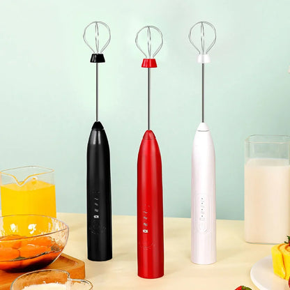 TINSOL  Electric Milk Frother Mini Handheld Wireless Powerful USB Rechargeable Convenience Coffee Milk Whipping Kitchen Whisks Beauty World Shop