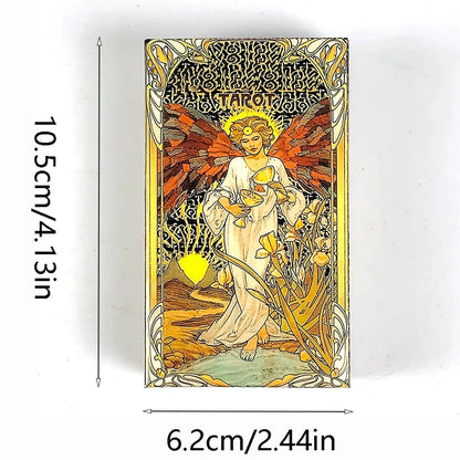 Tarot Card A 78 Cards Deck Classic Occult Divination Cards Game For Beginners,Ideal for Divination, Meditation & Gift Beauty World Shop