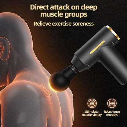 Portable Mini Muscle Massage Gun Vibration Massage Gun Body Neck Back Pain Gout Relief Deep Muscle Relaxation Massager Tools Beauty World Shop