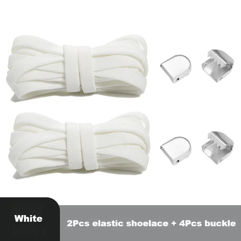 No tie Shoelaces for Shoes 8MM Flat Elastic laces Sneakers Kids Adult Quick Shoelace without ties Shoe Accessories Beauty World Shop