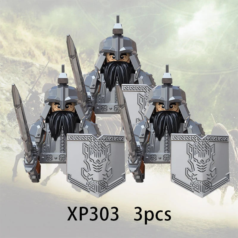 3pcs Lord Rings Elves Orcs Army Dwarf Rohan Mini Action Toy Figures Building Blocks Assembly Toys for Kids Birthday Gift Beauty World Shop
