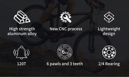 TANKE 120 Click Hub Bearing MTB Hub Front Rear 32 36 Holes Disc Brake Bicycle Hubs 7 8 9 10 11 12 Speed Quick Release 6 Pawl Hub Beauty World Shop