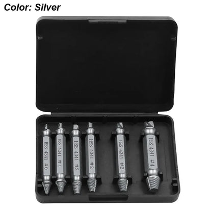 Damaged Screw Extractor Set HSS Drill Bit Stripped Broken Remover Small Easily Quickly Take Out Kit Easy Demolition Power Tools Beauty World Shop