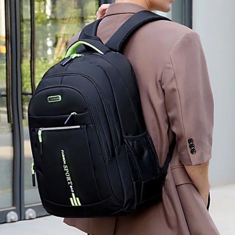 Unisex Large Capacity Backpack, Business Travel Laptop Bag, Multi-Compartment Design, Adjustable Straps, Ideal for Work Leisure Beauty World Shop