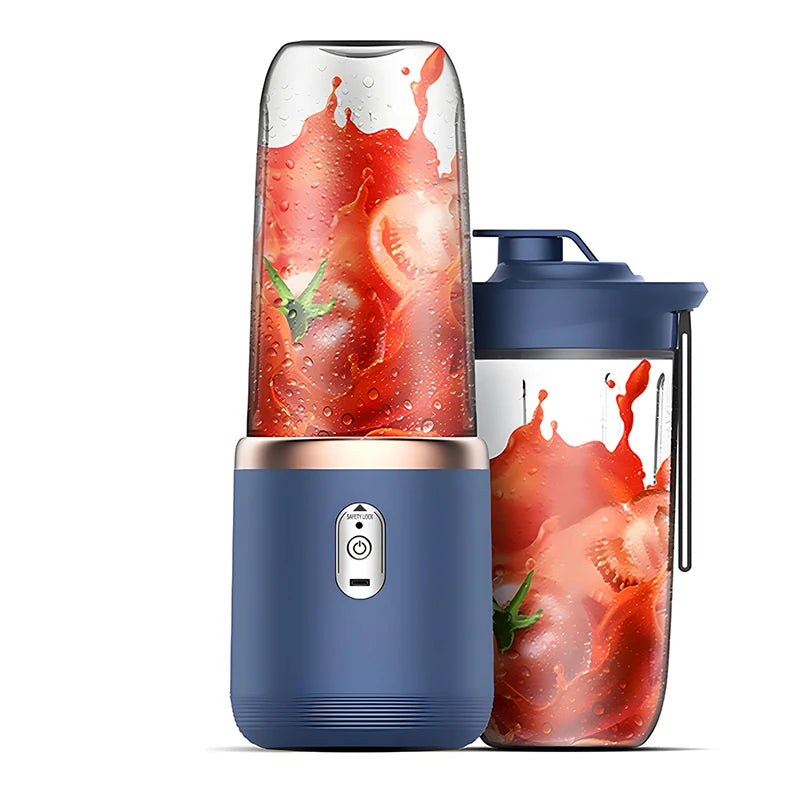Portable Juicer Blender 400ml Electric Fruit Juicer USB Charging Lemon Orange Fruit Juicing Cup Smoothie Blender Machine 2cups Beauty World Shop