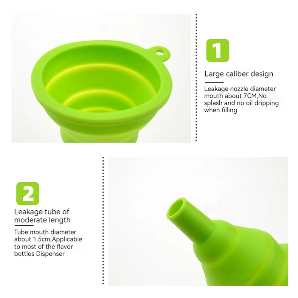 Engine Funnel Car Universal Silicone Liquid Funnel Washer Fluid Change Foldable Portable Auto Engine Oil Petrol Change Funnel Beauty World Shop