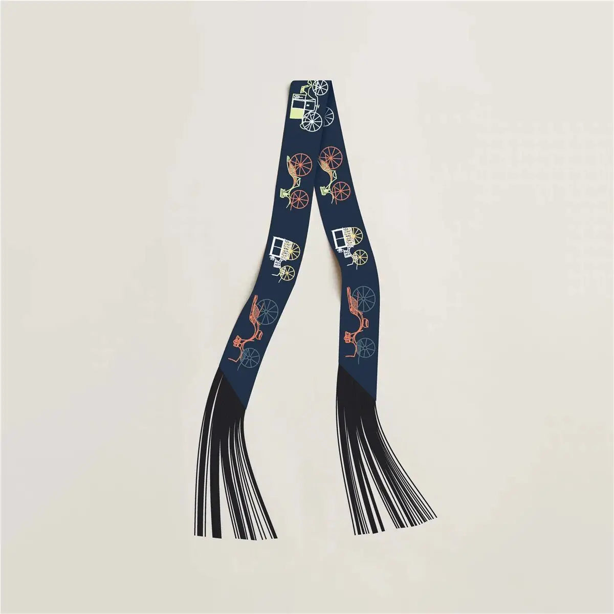 130x5cm Tassel Cashew Print Scarf Women's All-season Twill Silk Decorative Ribbon Multi-purpose Bag Hair Tie Belt Scarf Beauty World Shop