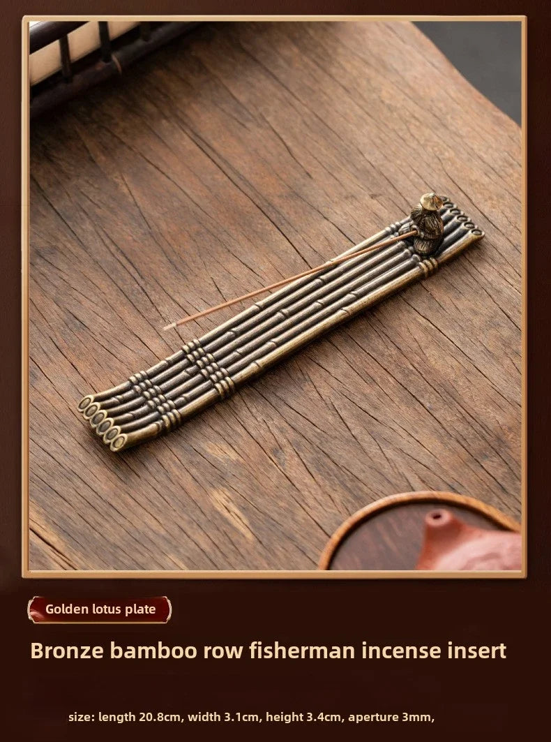 Creative Incense Holder Aromatherapy Ornament Incense Holder Boat Old Men Fishing Japanese Style Incense Stick Burner Home Decor Beauty World Shop