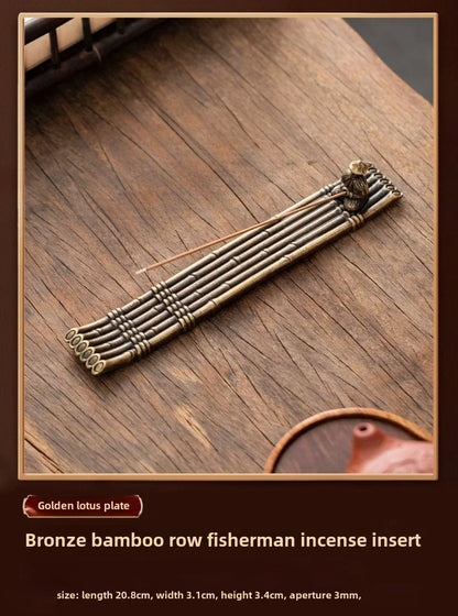 Creative Incense Holder Aromatherapy Ornament Incense Holder Boat Old Men Fishing Japanese Style Incense Stick Burner Home Decor Beauty World Shop