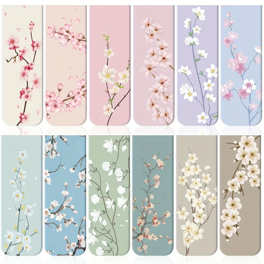 12pcs Magnetic Bookmarks For Women Flower Planner Magnetic Bookmark Assorted Book Magnets Page Markers Clip Magnetic Bookmarks Beauty World Shop