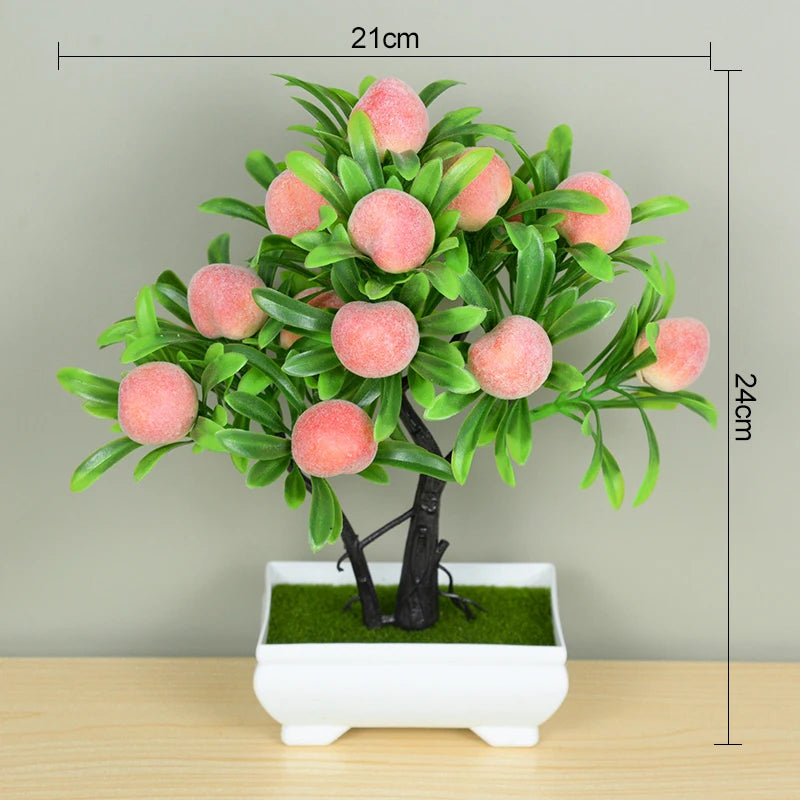 Artificial Plants Bonsai Small Tree Pot Fake Plant Flowers Potted Ornaments For Home Room Table Decoration Hotel Garden Decor Beauty World Shop